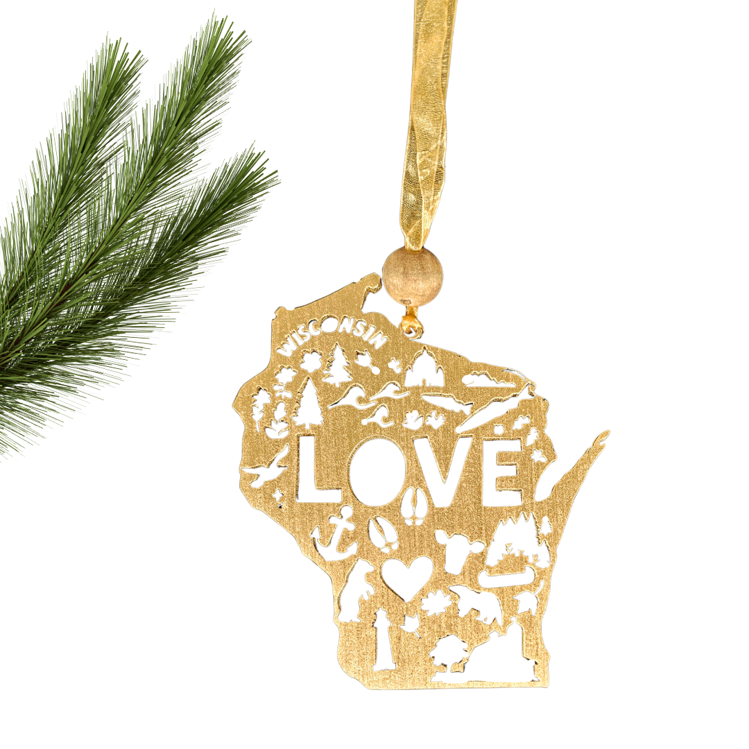 Wisconsin Silhouette Ornament