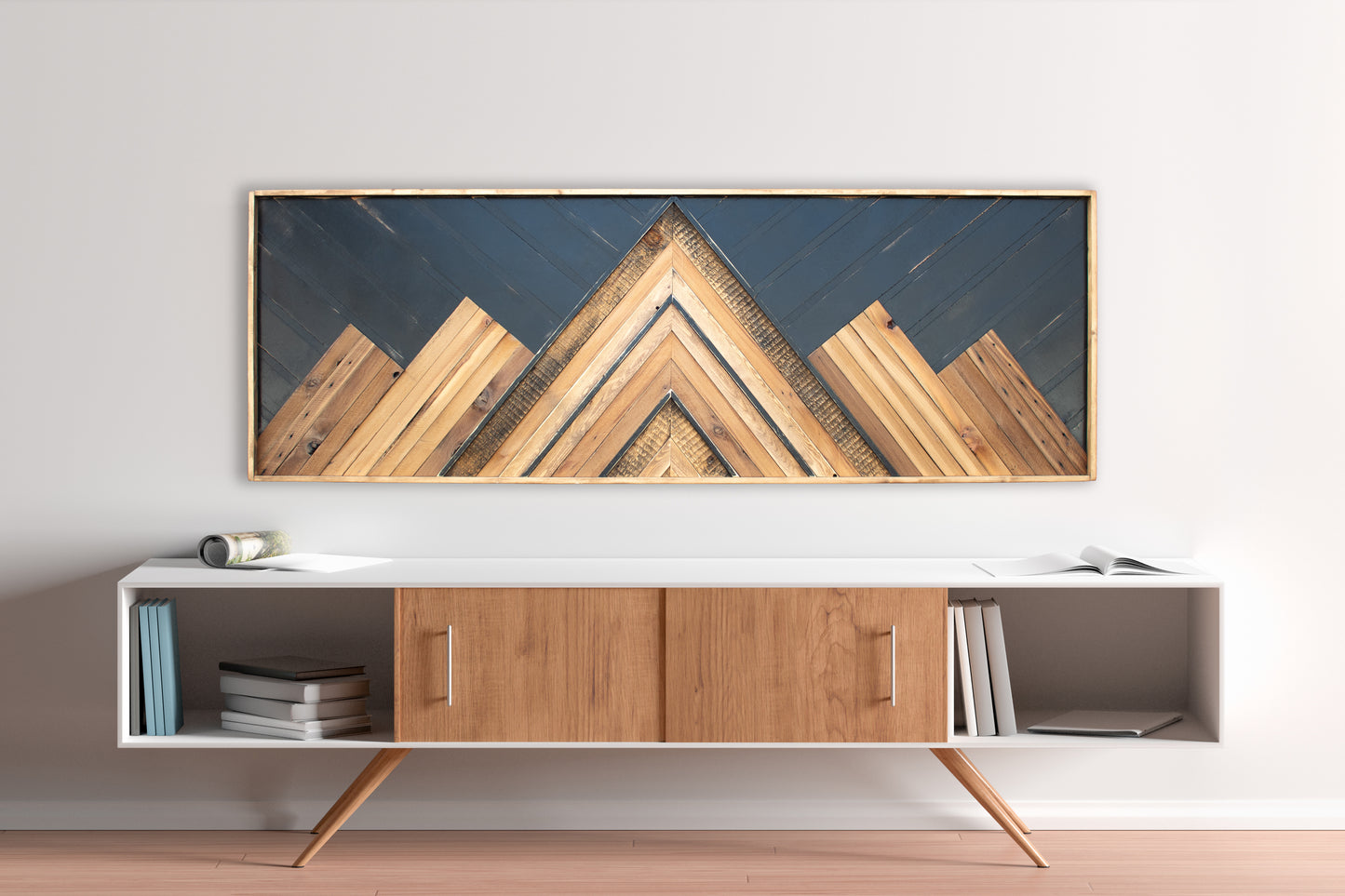 Classic Wood Mosaic Art: Horizon 2x6