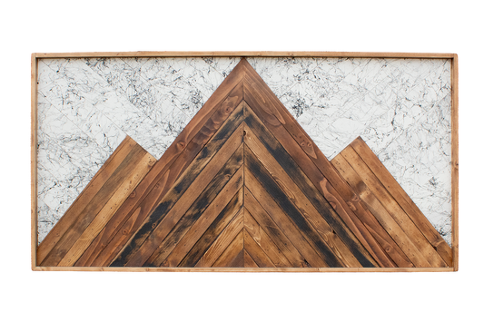 Classic Wood Mosaic Art: Crest 2x4