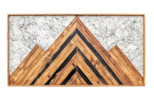 Classic Wood Mosaic Art: Nero 2x4