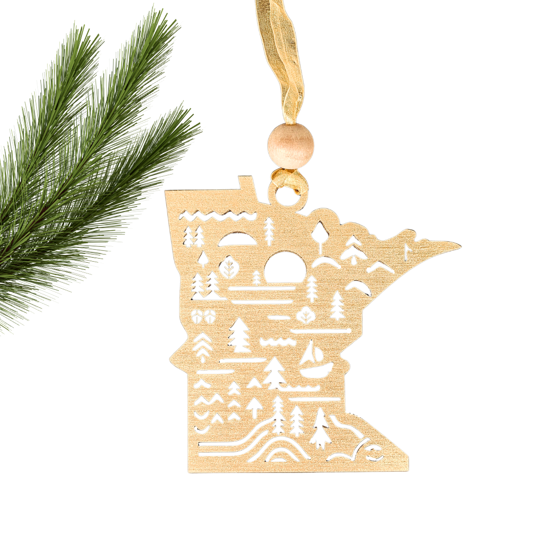 Minnesota Silhouette Christmas Ornament