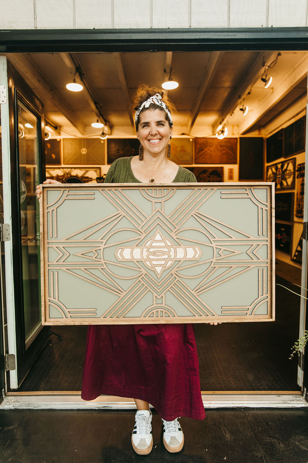 State Fair 2026 Favorite: Ada, Sage Back, Metallic Gold Mosaic, Heirloom White Inserts