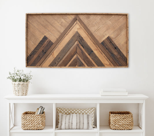 Classic Wood Mosaic Art: Drift 2x4