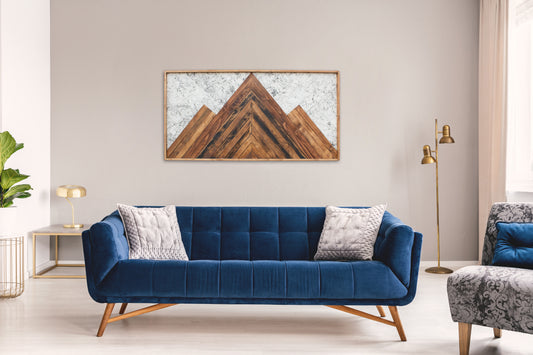 Classic Wood Mosaic Art: Crest 2x4