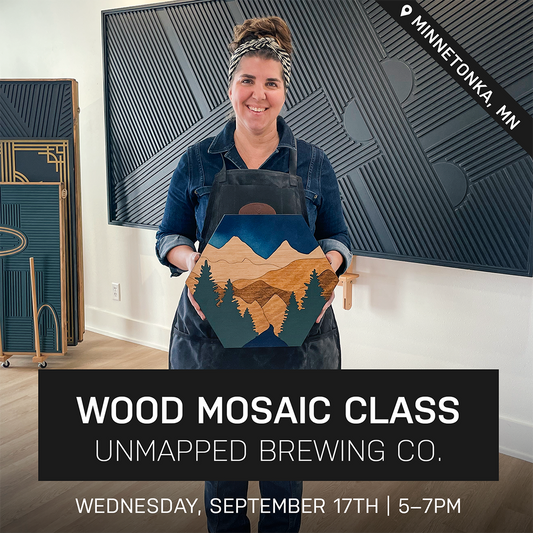 Venture Wood Mosaic Class at Unmapped Brewing Co. | September 17th @ 5pm | Minnetonka, MN