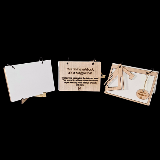 BB + Friends Watercolor Journal – 5" x 7" Refillable Wood Art Journal
