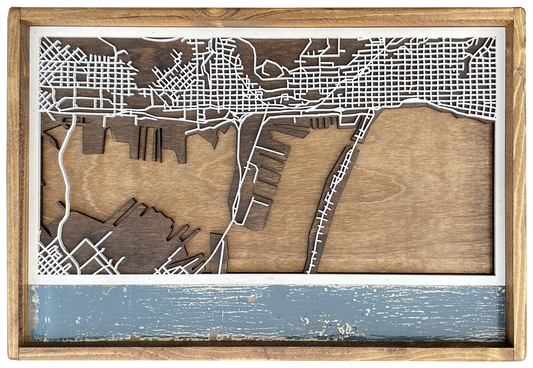 The Zenith City Collection: 12x18 Duluth City Map